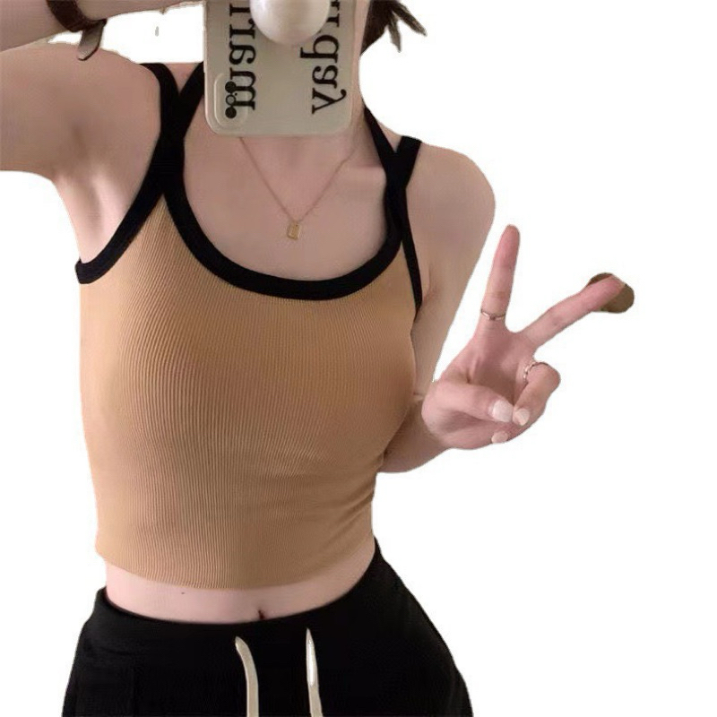 Áo 2 Dây Đan Chéo Dáng Croptop, Freesize <53kg-người mảnh mặc vừa