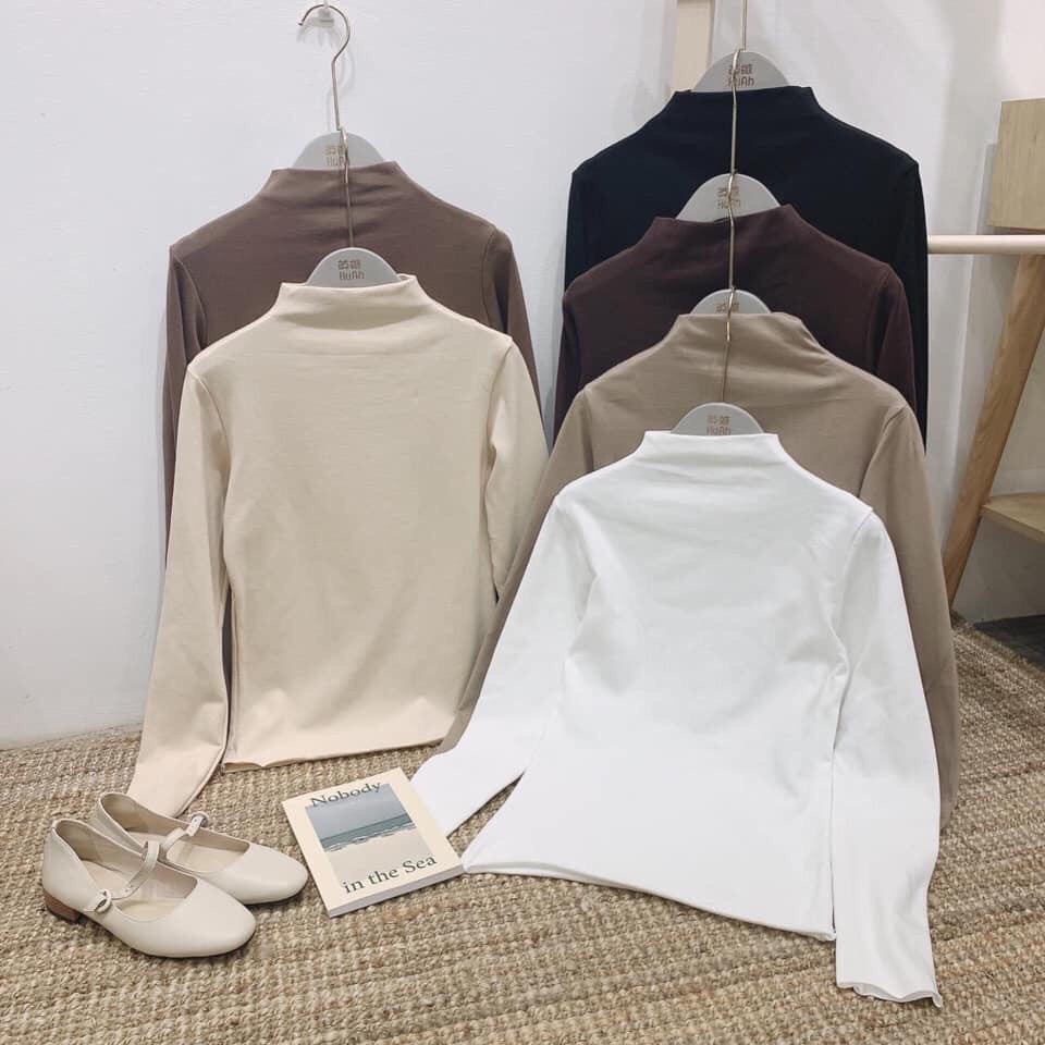 Áo thun giữ nhiệt nữ dài tay cổ leo M.u.j.i - GiunhietMuji207_P0K41