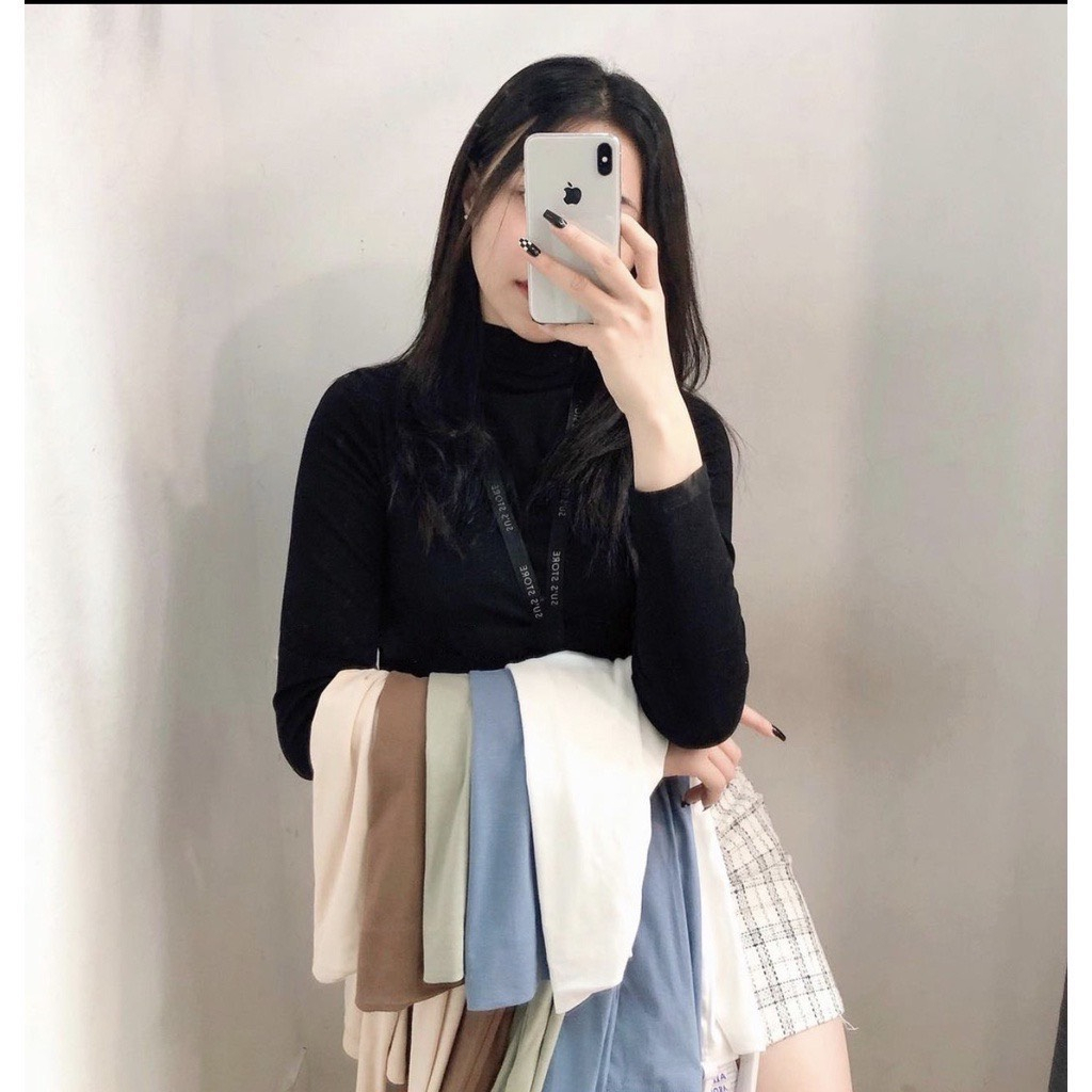 Áo thun giữ nhiệt nữ dài tay cổ leo M.u.j.i - GiunhietMuji207_P0K41