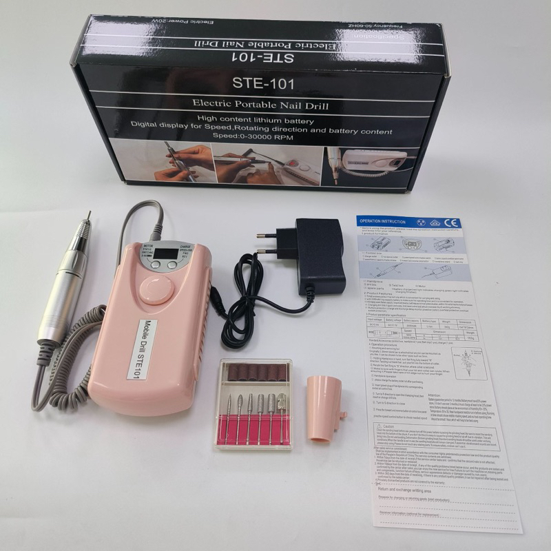 Máy mài móng tích điện kèm đủ phụ kiện dùng cho Spa, Nail máy cực khỏe, Drill 101