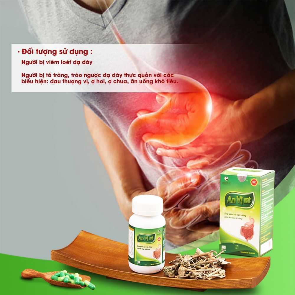 Viên Uống Dạ Dày An Vị Hộp 30 Viên ST TY10 Hỗ Trợ Làm Giảm Viêm Loét Dạ Dày, Tá Tràng - Thiên Ý