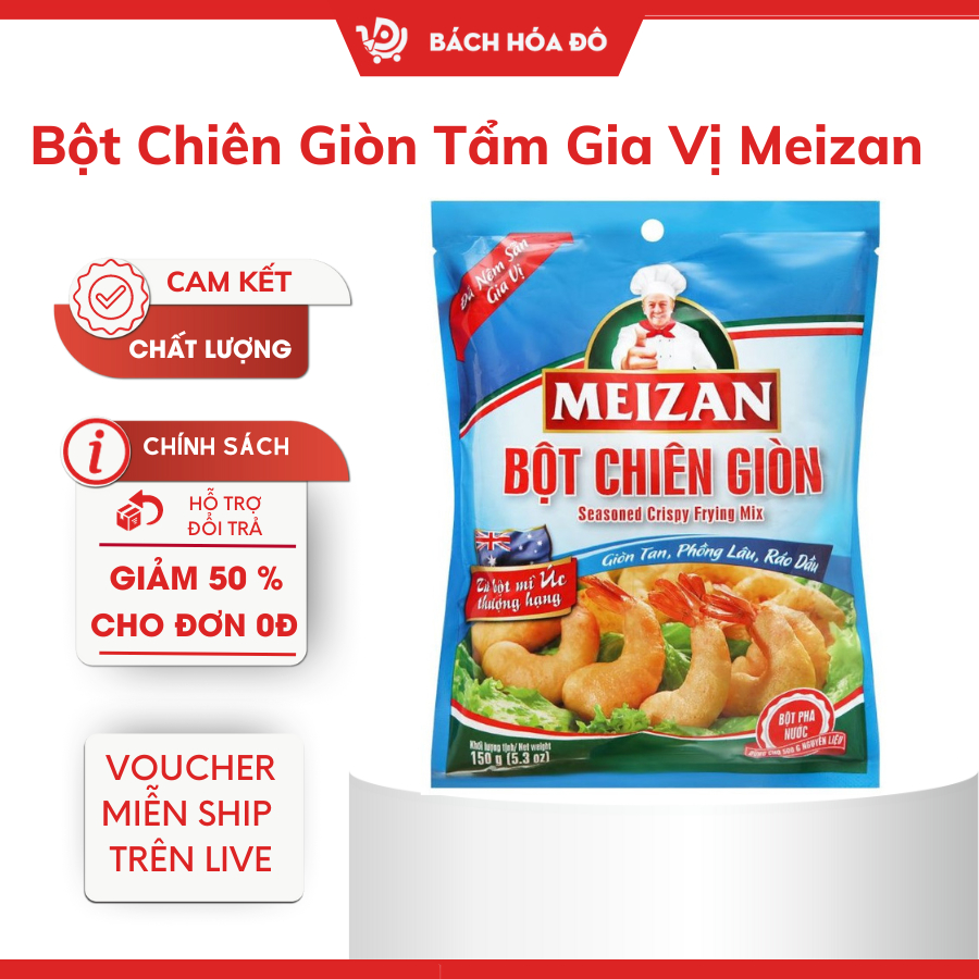 Bột Chiên Giòn Tẩm Gia Vị Meizan 150gam