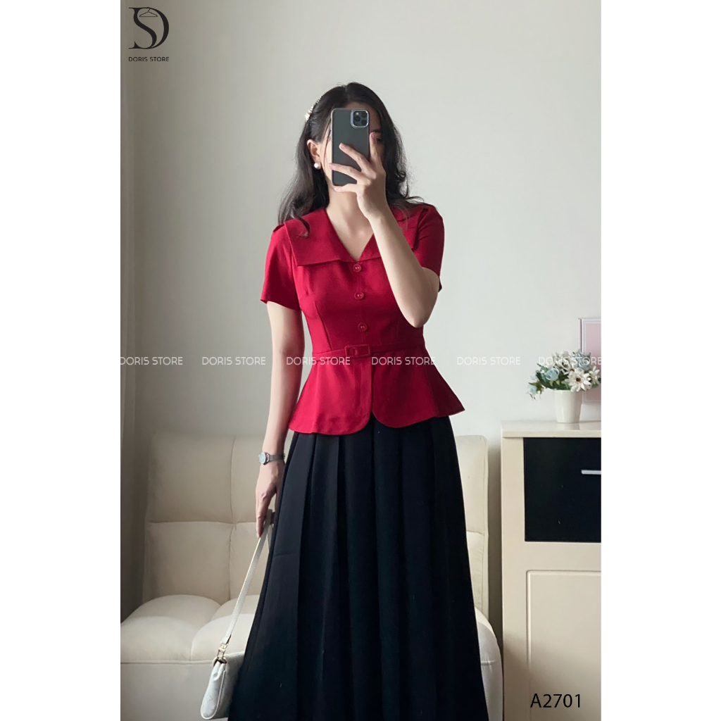 Áo sơ mi tuytsi Doris siêu hot  A2701