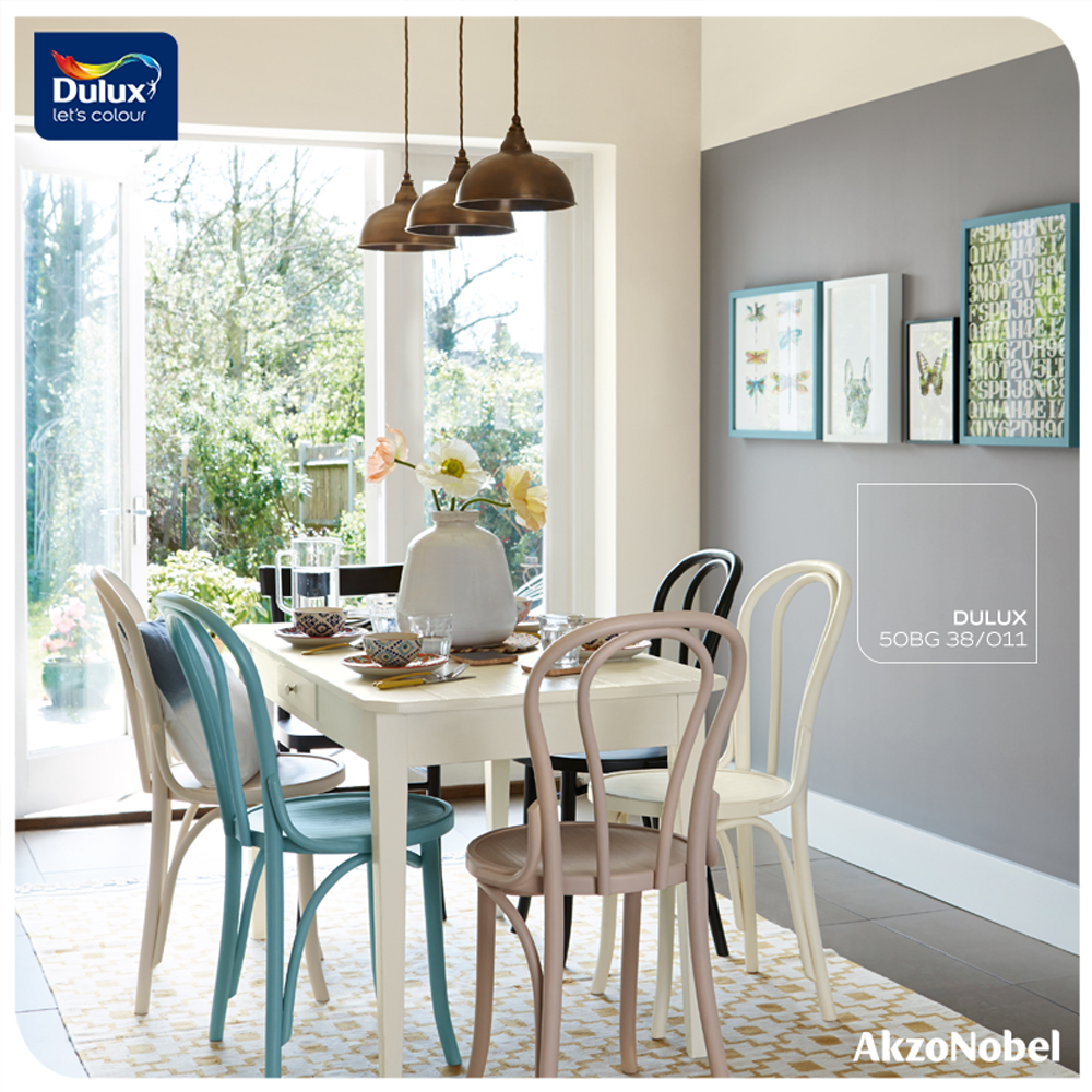 TONE XÁM, HỒNG, TÍM, VÀNG - Sơn tường Dulux Easyclean lau chùi hiệu quả lon 1 lít