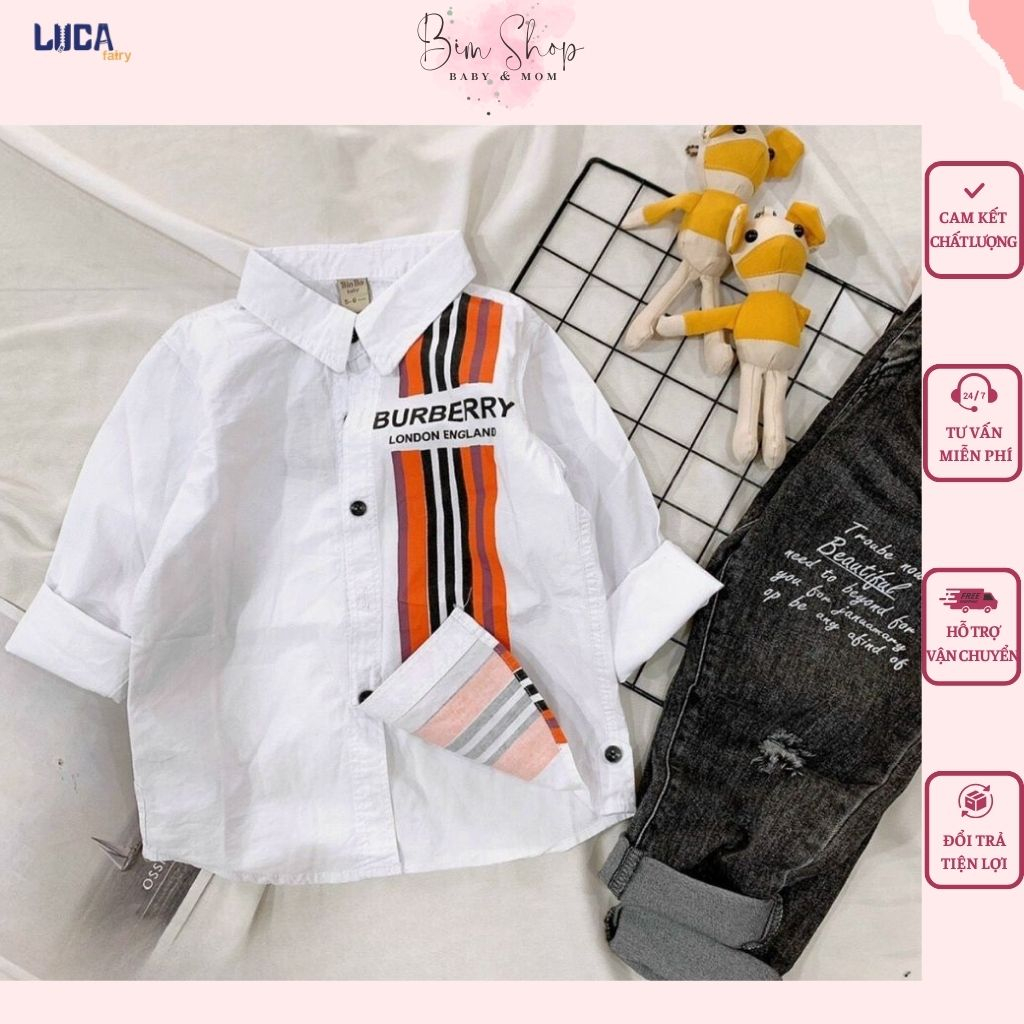 (Size 18/30kg) Áo sơ mi dài tay LUCA Fairy chất liệu cotton thô mềm mại, thoải mái