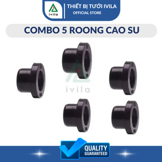 Combo 5 Roang Cao Su 16mm Gắn Ống tưới nhỏ giọt PE 16mm, khởi thủy ống pe 16mm ra từ ống PVC, HDPE