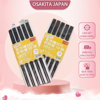 Set 10 đôi đũa sợi thuỷ tinh kháng khuẩn cao cấp shikisai nội địa nhật bản