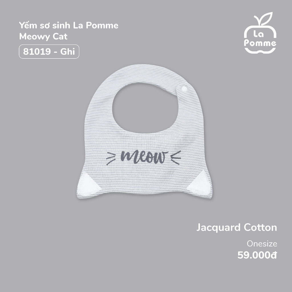 Yếm La Pomme Meowy Cat - Hồng nâu Ghi