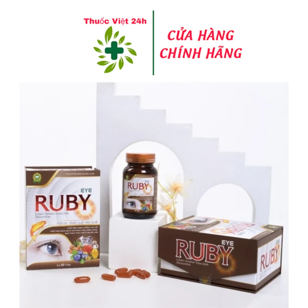 EYE Ruby Lutein Omekid Tobe DHA Zeaxanthin - Hỗ Trợ Tăng Cường Thị Lực - Hộp 60 viên - ThuocViet24h