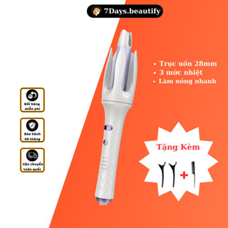 Máy Uốn Tóc Xoăn Tư Động 7Dayssmile Trục Uốn 28MM 3 Mức Nhiệt Điều Chỉnh UT11