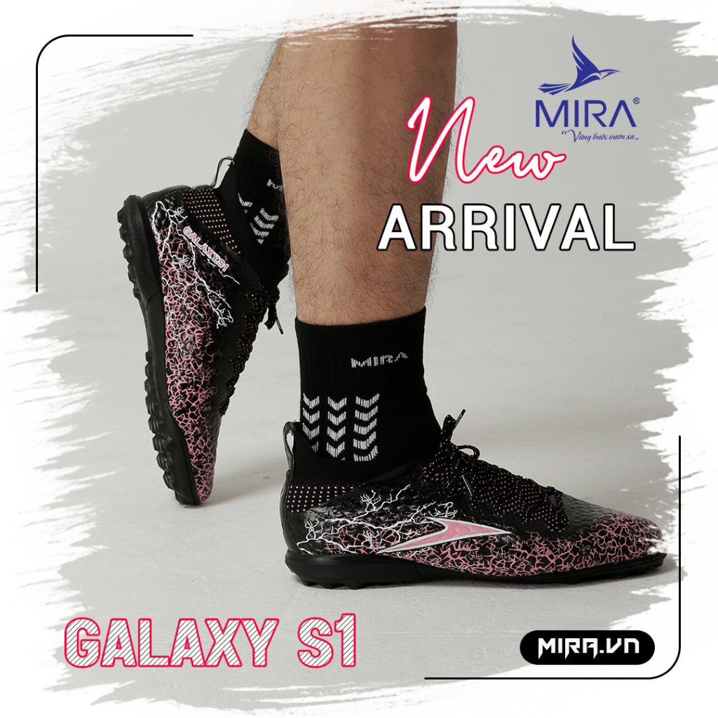 Giày Đá Bóng Cỏ Nhân Tạo Nam Mira Galaxy S1 Cao Cổ , Giày Đá Banh Chính Hãng Cao Cấp Hot nhất 2023/2024