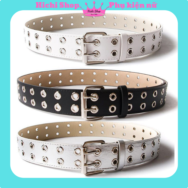 Đai váy lỗ bản to, thắt lưng 2 hàng lỗ, belt váy dành cho chị em kiểu mới
