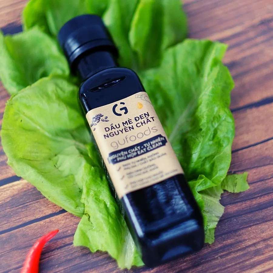 Dầu Mè Đen Nguyên Chất Gufoods Chai 120ml - Bổ Sung Dinh Dưỡng Cho Trẻ Em Từ 6 Tháng Tuổi, Ăn Kiêng, Ăn Chay