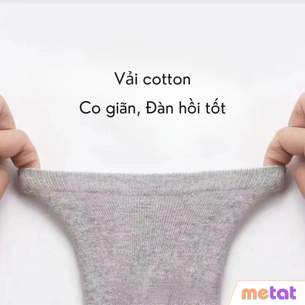 Tất Lười Nam Nữ Co Dãn 4 Chiều, Tất Cổ Ngắn Trơn Chất Cotton Thấm Hút Mồ Hôi - MÊ TẤT OFFICIAL