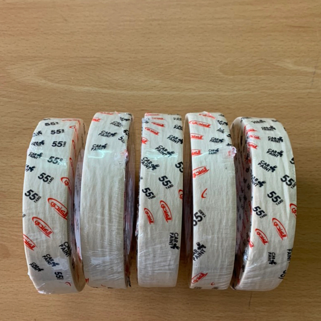 10 Cuộn Băng Keo Giấy . Size 2,5CM X 50 MÉT Keo Chắn Sơn ,Chắn Bụi Bấm Dính Tốt...