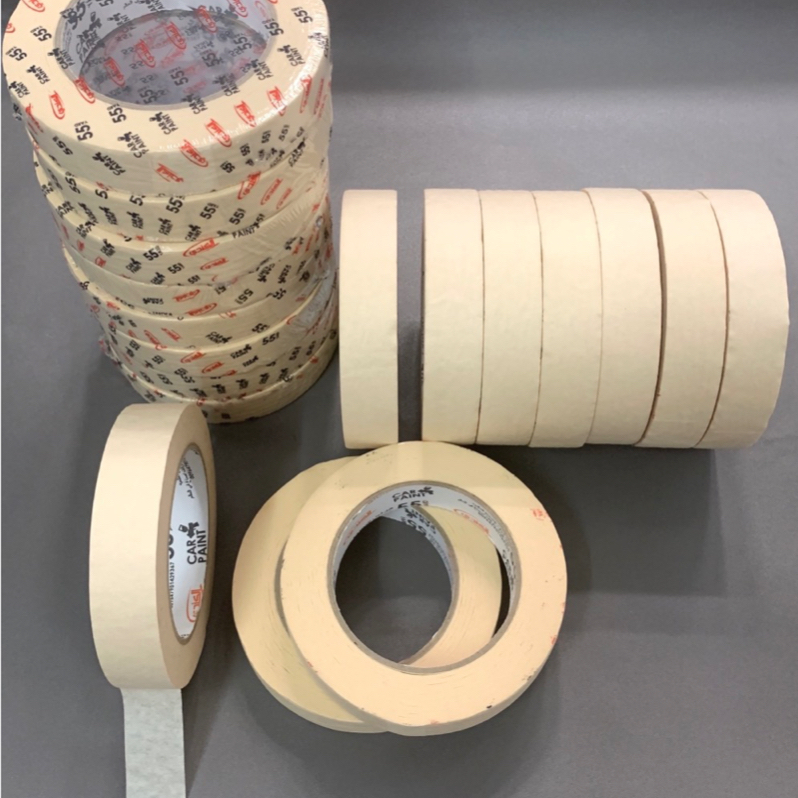 10 Cuộn Băng Keo Giấy . Size 2,5CM X 50 MÉT Keo Chắn Sơn ,Chắn Bụi Bấm Dính Tốt...
