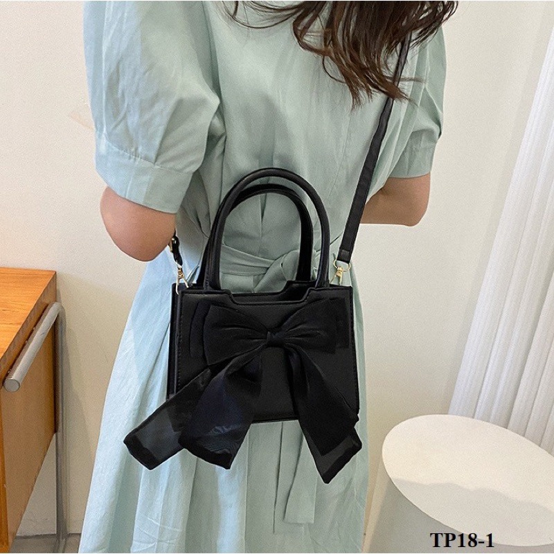 Túi đeo chéo nữ mini da trơn 2 quai _ KN2602