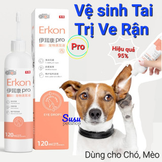 Nhỏ Mắt, Nước Rửa Vệ sinh Tai, trị Rận Ve cho Chó Mèo