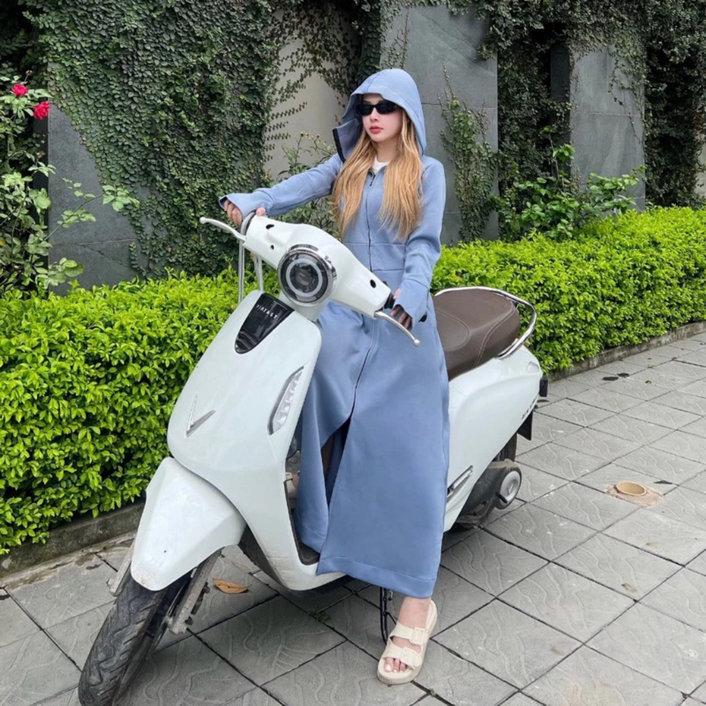 Áo nắng Dài vải Umi Cotton, áo chống nắng toàn thân