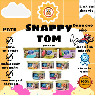 pate snappy tom 70gr và 85gr dạng LON dành cho mèo