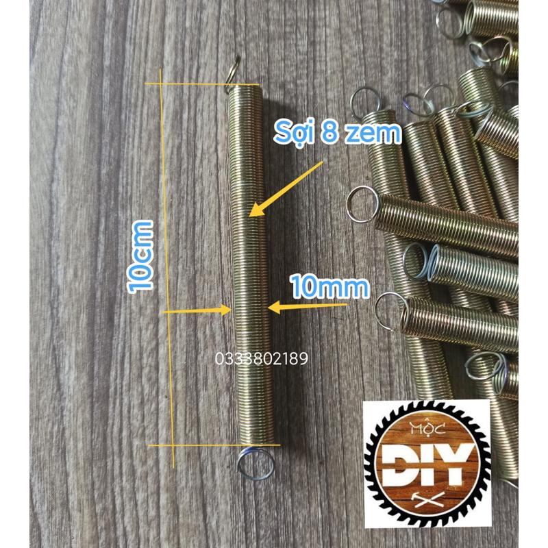 Lò xo kéo phi 10 sợi 8zem, dài 10cm