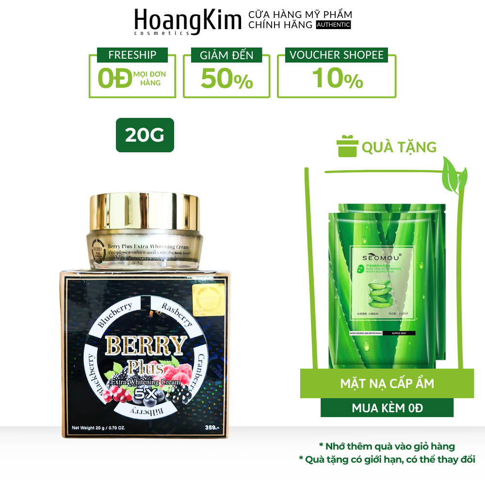 Kem dưỡng trắng da sạch nám Berry Plus 5X 20g Thái Lan