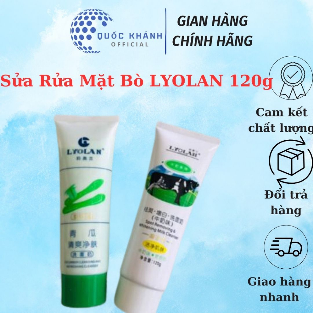 Sửa Rửa Mặt Bò LYOLAN 120g