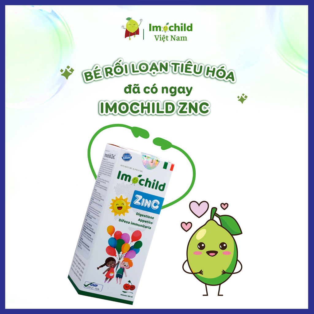 Combo 2 Hộp Kẽm Hữu Cơ Cho Bé Imochild ZinC Kích Thích Bé Ăn Ngon Lọ 100ml - IMOCHILD Kiện 3 Hộp