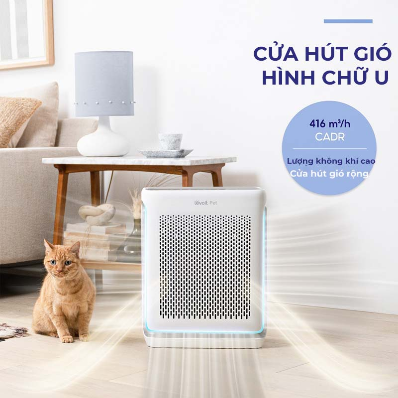 Máy Lọc Không Khí Levoit Vital 100S 52m2 - Khử Mùi Diệt Khuẩn - Hút Lông Thú Cưng Cực Mạnh - Hàng Chính Hãng