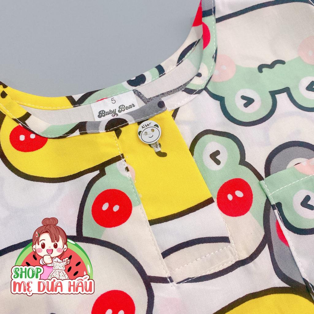 Bộ tole lanh quần đùi tay ngắn bé trai, shop mẹ dưa hấu 10-45kg