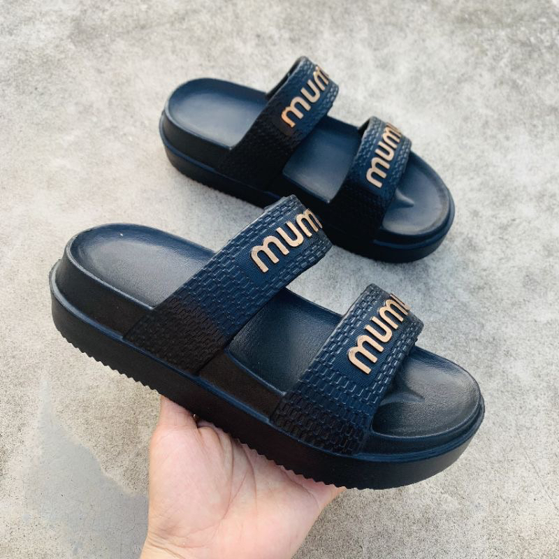 Dép nữ hai quai, dép nữ mumu độn đế 4cm