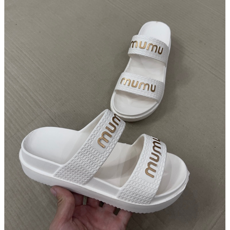 Dép nữ hai quai, dép nữ mumu độn đế 4cm