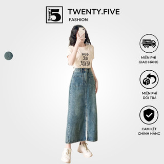 Chân váy Jeans,có xẻ tà ,dáng dài Twenty.5 -  dáng dài 4618