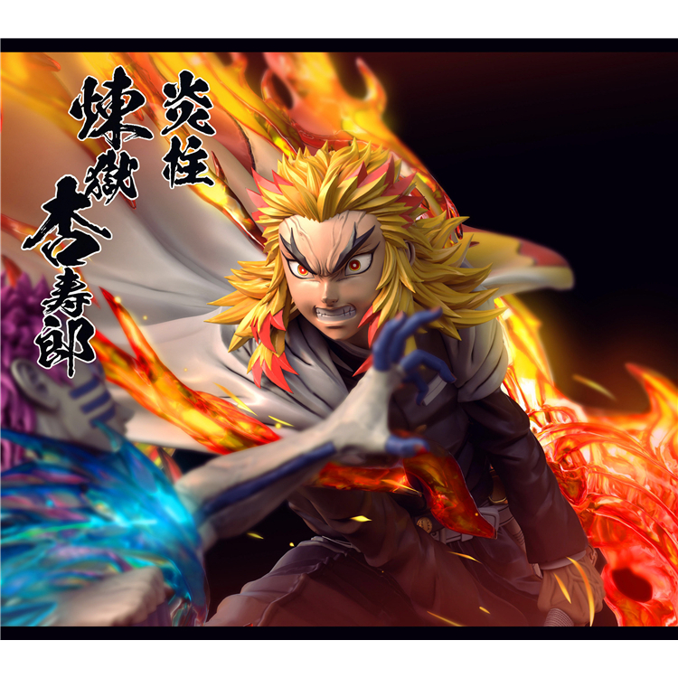 Mô hình rengoku vs thượng tam akaza tanjiro zenitsu - mô hình Diệt Quỷ Kimetsu No Yaiba
