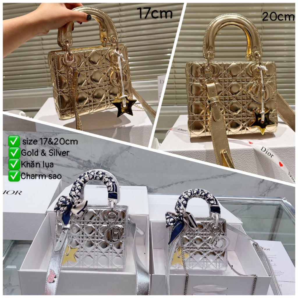 TÚI CD LADY LADY GOLD & SILVER SZ17 SZ20