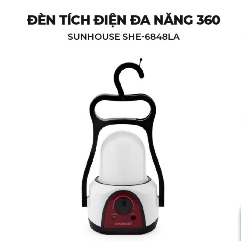 Đèn tích điện đa năng 360 Sunhouse SHE-6848LA GDPT