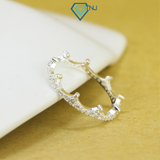 Nhẫn bạc nữ TNJ vương miện đính đá sang trọng, trẻ trung NN0405 - Trang Sức TNJ