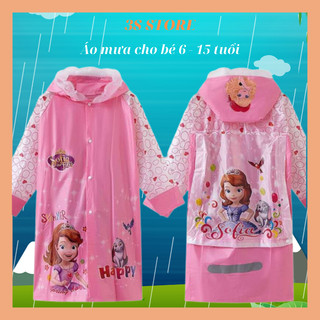 Áo mưa trẻ em cho bé trai bé gái từ 6-15 tuổi hoạt hình ngộ nghĩnh mã AM02
