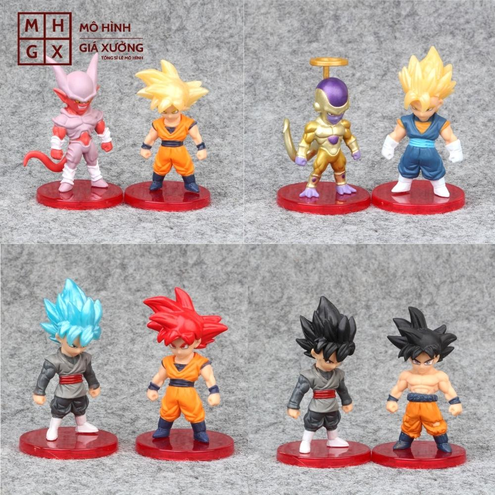 Mô hình DragonBall Bộ 21 nhân vật dragon ball chibi WCF Bản A - Cao 6-7cm - nặng 300gram - Dragon Ball - no box, bọc túi