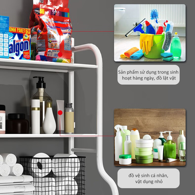 Kệ nhà tắm, kệ gia cố đa năng, kệ toilet, kệ máy giặt, tặng kèm phụ kiện
