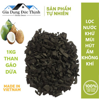 Than gáo dừa, than lọc nước, lọc khí.