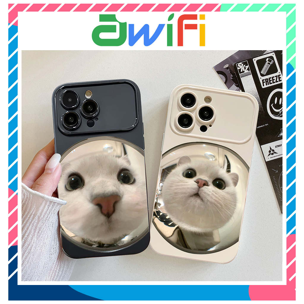 Ốp lưng iphone khung camera mèo meme 6/6splus/7/7plus/8/8plus/x/xs/11/12/13/14/pro/max/plus/promax -Awifi Case G1-1
