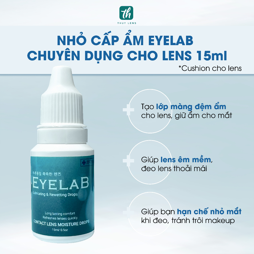 Nhỏ mắt lens cấp ẩm Eyelab THUY LENS cho kính áp tròng 15ml