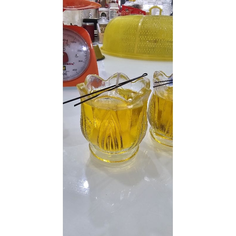 Combo 6 ly tulip + 550gr sáp bơ pha sẵn + tim cotton bấm sẵn đế + kẹp tim + kim tuyền. Nến bơ handmade.