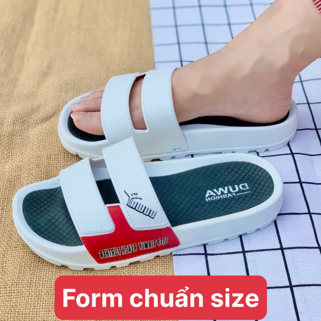 Dép nam nữ quai ngang đế cao 3cm kiểu dép lê hai quai luồn dưới đế