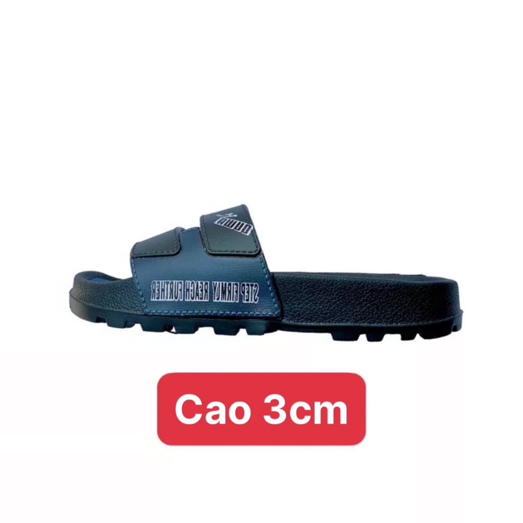 Dép nam nữ quai ngang đế cao 3cm kiểu dép lê hai quai luồn dưới đế
