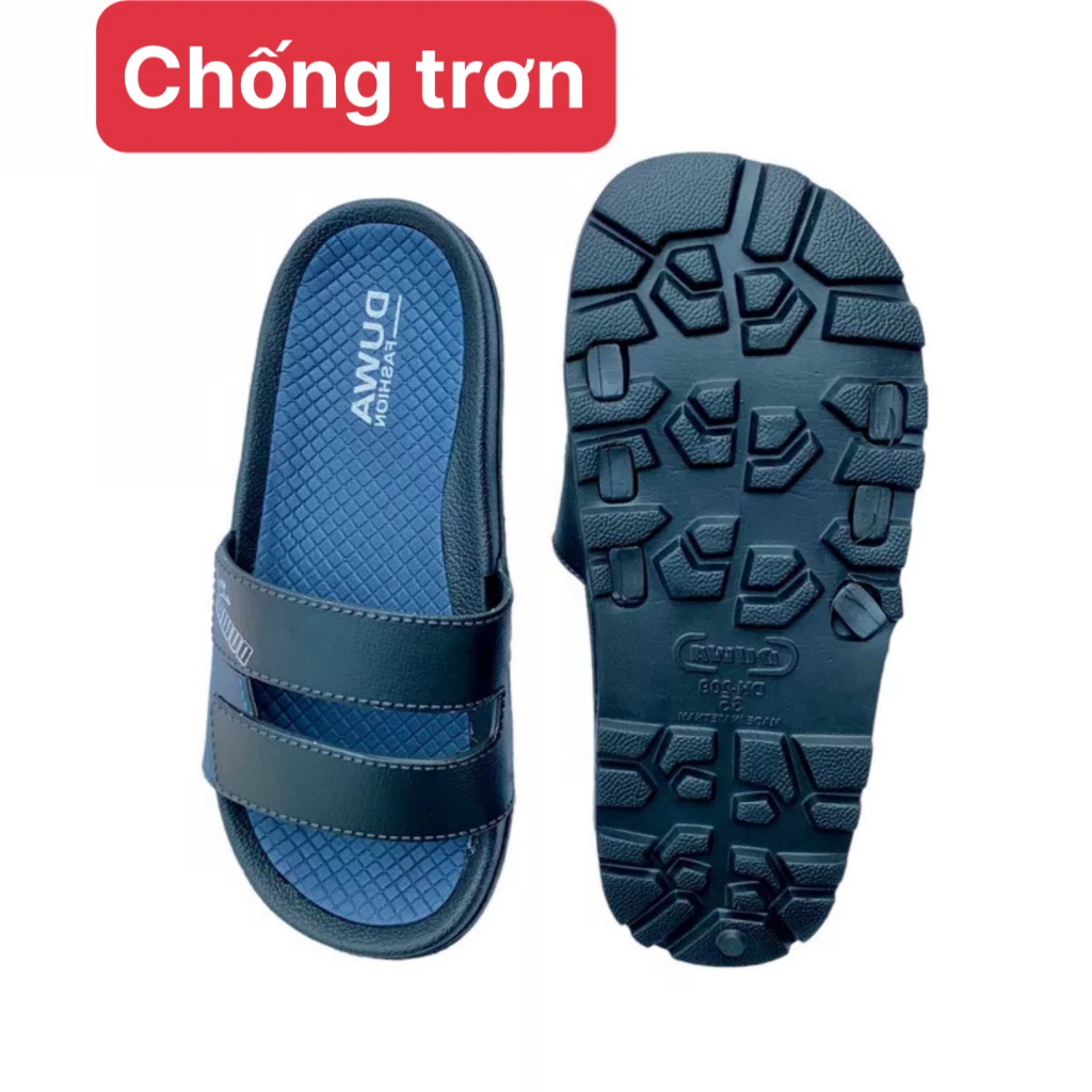 Dép nam nữ quai ngang đế cao 3cm kiểu dép lê hai quai luồn dưới đế