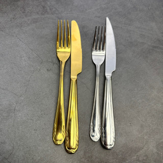 [THANH LÝ] Dao, nĩa inox sáng bóng nhiều kiểu dáng ăn beefsteak sang trọng