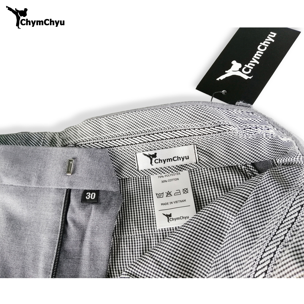 Quần Tây Nam SideTab Cao Cấp ChymChyu Công Sở Đẹp Màu Ghi Xám