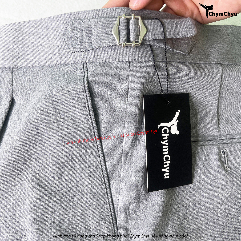 Quần Tây Nam SideTab Cao Cấp ChymChyu Công Sở Đẹp Màu Ghi Xám